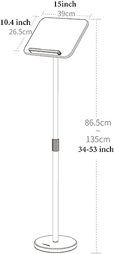 Bookstand for Reading in Bed, Floor Book Holder for Reading, Laptop Stand Adjustable Height, Angle Adjustable Hands Free Book Stand for CookBooks,Magazines (Nero) (Nero)