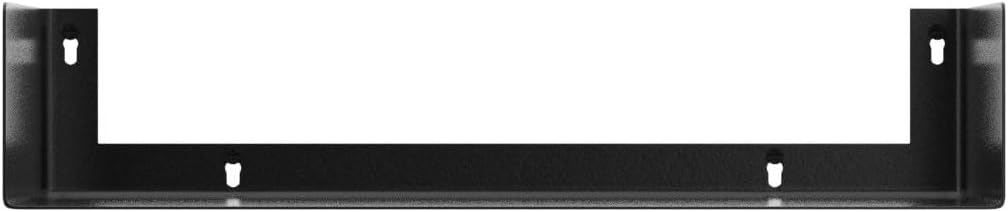 Wallniture Bali Floating Wall Mount Metal U Shape Shelf Book CD DVD Storage Display Bookcase Black Set of 2