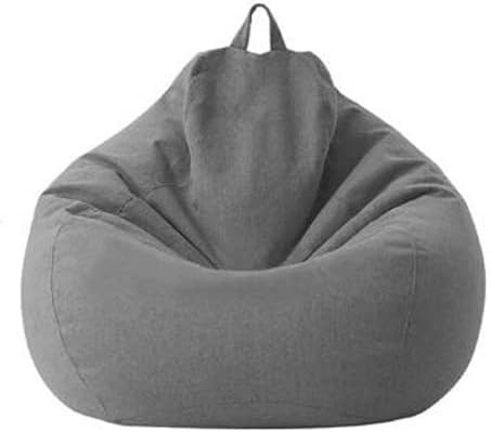 Bean Bag Chair Big Lazy Sofas Cover Beanbag Sofa Cover No Filler Bean Bag Chair Pouf Bed Futon Seat Tatami Puff Relax Lounge Furniture Decorate (Color : Dark Gray, Specification : 100X120cm)