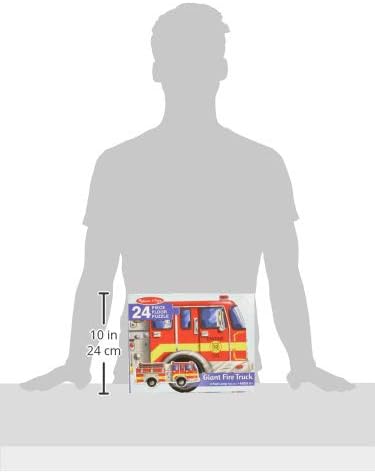 Melissa & Doug Fire Truck Jumbo Jigsaw Floor Puzzle (24 pcs, 4 feet Long) - FSC Certified