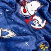 Peanuts Snoopy and Woodstock Astronauts in Space Flannel Fleece Throw Blanket | Soft Cover for Sofa, Bed | 45 x 60 Inches