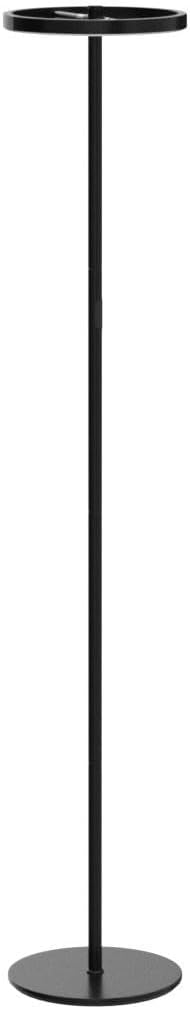Brightech Halo Split Modern Bright LED Torchiere Floor Lamp for Offices - Dimmable, Tall Standing Lamp for Living Room or Bedroom - Adjustable Light w/Rotating Angles - Jet Black