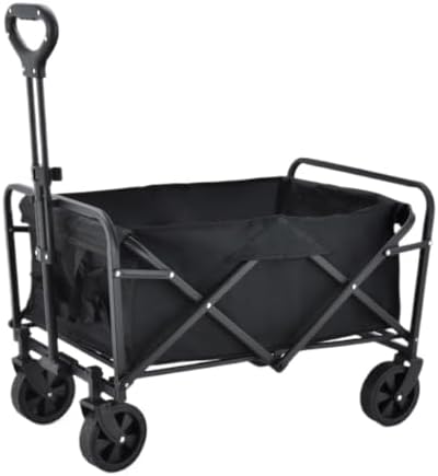 Portable Camping Cart,Outdoor Folding Beach Trolley Cart with Off Road Wheels for Camping and Picnics