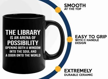 Book Lover Coffee Mug 11oz Black -arena of possibility - Book Lovers Gifts Book Reader Gifts Book Club Gifts Book Reading Cup Reading Gifts