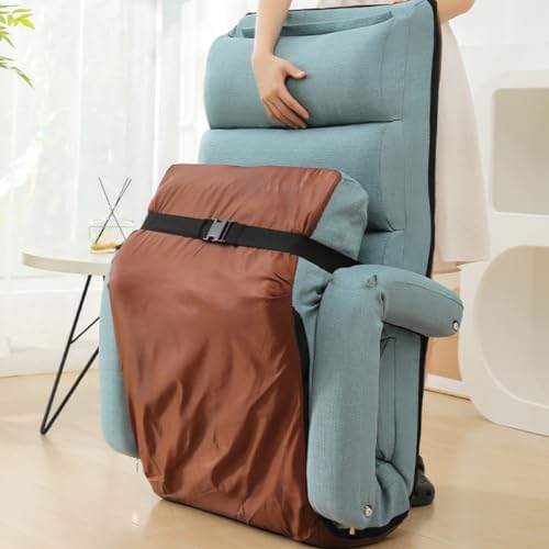 Foldable Lazy Sofa Bed,Adjustable Floor Chair Chaise Lounge with Armrest and Footrest, Folding Floor Gaming Chair,for Reading Living Room Bedroom Indoor Foldable Lazy Sofa