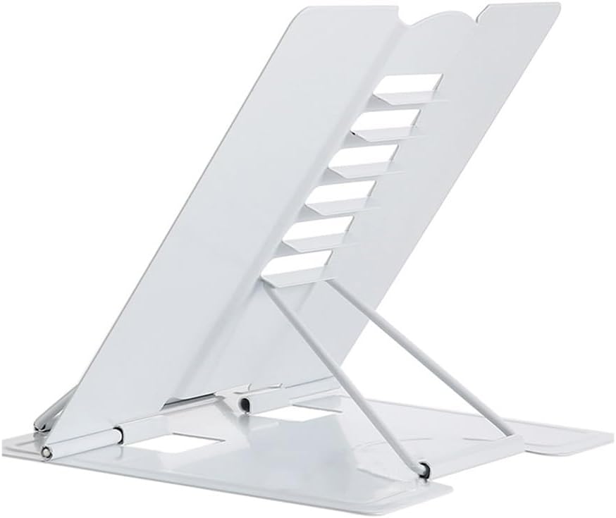 Metal Bookcase Adjustable Tray and Page Paperclip Recipe Reading Table Portable Textbook Holder