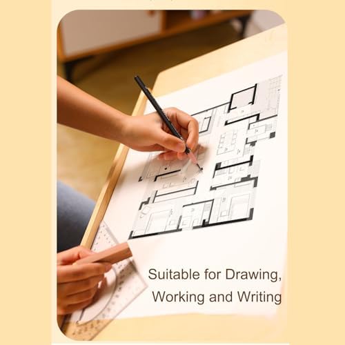 Drawing Tilting Tablet,Drafting Table,Drafting Table, Natural Design Solid Wood Artist Desk, Adjustable Height & Angle, Architect Table Writing Design Reading Studio (Size : 45 * 60cm/17.7 *