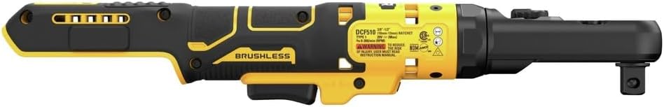 DEWALT 20V MAX XR Cordless Ratchet, 3/8" and 1/2" Sealed Head Ratchet, Bare Tool Only (DCF510B)