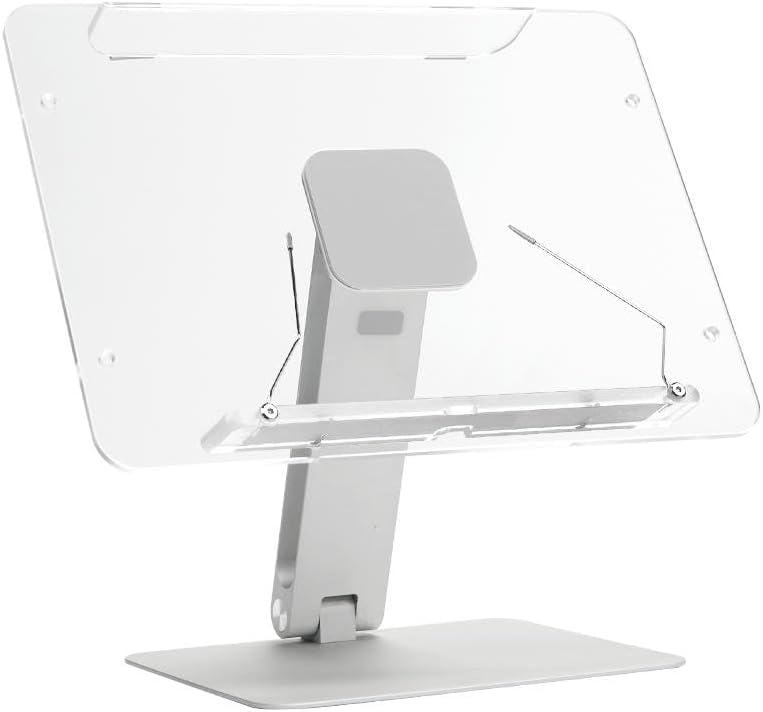 MITER 2-in-1 Magnetic Book & Tablet Stand – Detachable Acrylic Holder for Paper Books, Magnetic Mount for iPhone, iPad, Galaxy, Kindle, Boox, e-Reader Adjustable Innovative-Stand