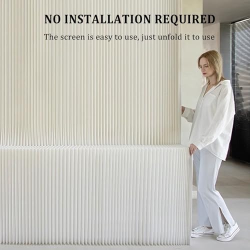 Room Dividers Panels,Panel Screens Indoor Screen Partition with Storage Shelves,Folding Room Divider,Office Partition Paper Panel Privacy Screen,Sturdy,Brown,400~500X35X240Cm