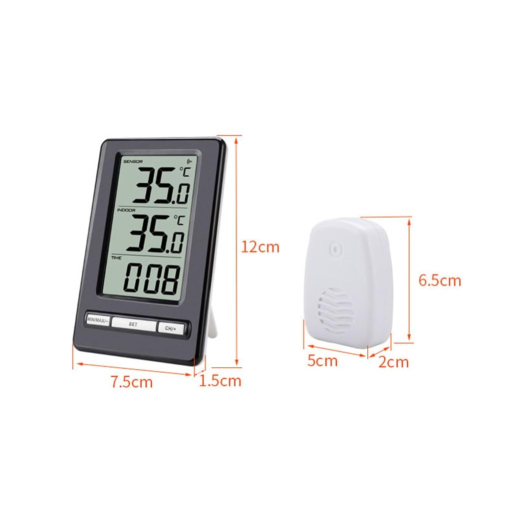 Indoor and Outdoor Thermometer Room Temperature Gauge Large Screen Digital Display