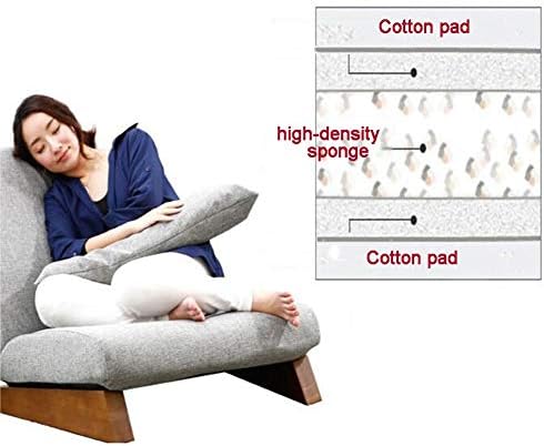 Floor Chair, Individual Folding Meditation Chair Adjustable Backrest with Removable Footstool Lazy Lounge Sofa Chair Japanese-Style for Reading Games, 3 Colour (Color : Bro