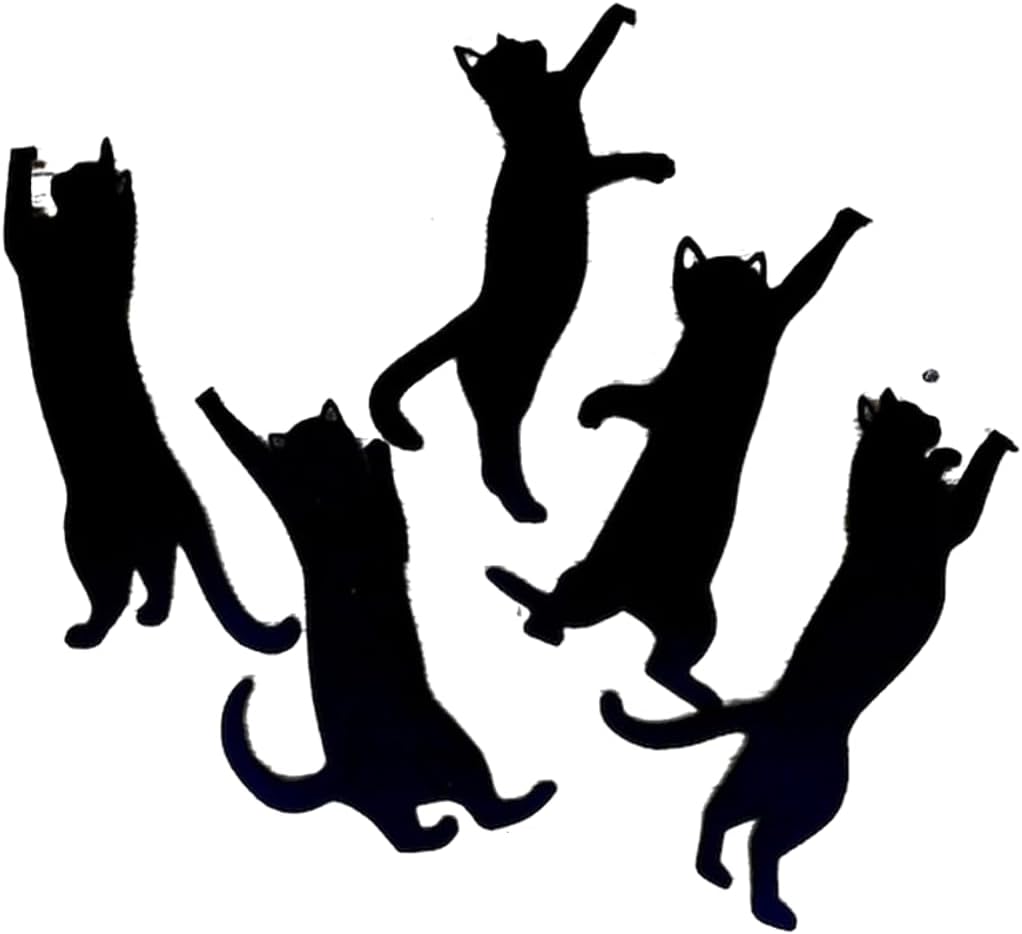 5Pcs Metal Cat Bookmarks Cute Black Cat Book Markers Cat Lover Gifts for Women Men, Kitten Book Mark Book Page Divider Appreciation Gifts for Teacher Reader Friend