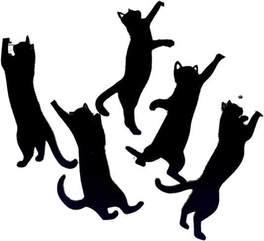5Pcs Metal Cat Bookmarks Cute Black Cat Book Markers Cat Lover Gifts for Women Men, Kitten Book Mark Book Page Divider Appreciation Gifts for Teacher Reader Friend