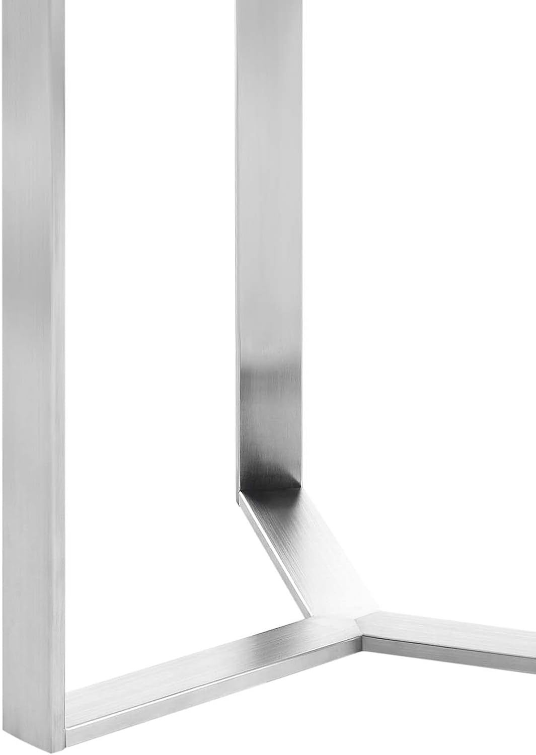 Modway Relay Glass and Metal Accent Side Table, Silver 17.5 x 17.5 x 19.5
