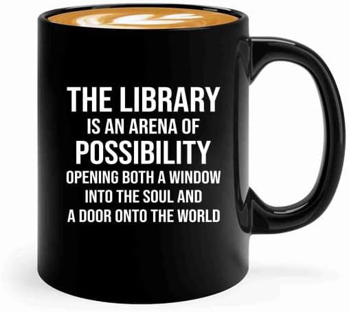 Book Lover Coffee Mug 11oz Black -arena of possibility - Book Lovers Gifts Book Reader Gifts Book Club Gifts Book Reading Cup Reading Gifts