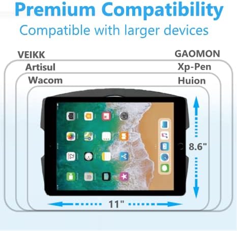 Universal Drawing Tablet Stand, Adjustable Compatible with Artisul, iPad Pro, Wacom, Cintiq, Huion, XP-Pen
