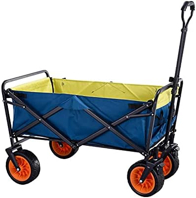 Outdoor Foldiutility Wagon Foldable Garden Utility Vehicle,Portable Touoff-Road Trailer,Family Shoppicart with Wheels, Sturdy and, Bea100Kg/220Lbs/Style 2/a