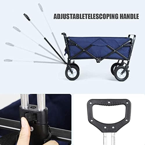 Portable Camping Cart,A Outdoor Utility Wagon Heavy Duty Folding Garden Cart ping Beach Wagon with Universal Wheels Adjustable Handle