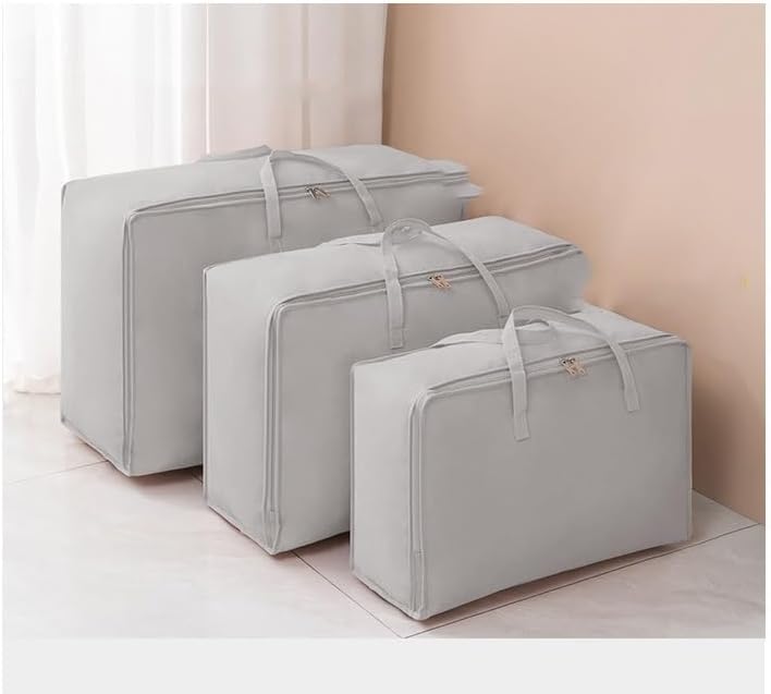Fold Non Woven Fabric Storage Box Gray Home Clothing Underwear Sock And Organizer(54 * 36 * 18cm)