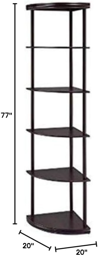 Coaster Home Furnishings - Bonwick - Engineered Wood - 72-Inch 5-Tier Candner Bookshelf with Transitional Style and Open Shelf with Tip-Over Restraint - Bedroom & Home Office - Cappuccino - 800279