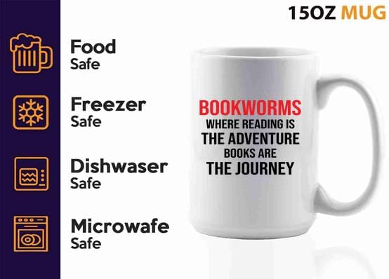 Book Lover Coffee Mug 15oz White -bookworms - Book Lovers Gifts Book Reader Gifts Book Club Gifts Book Reading Cup Reading Gifts