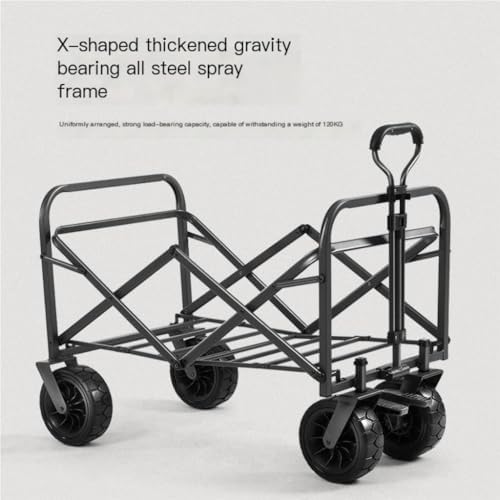 Portable Camping Cart,Outdoor Camping Beach Trolley Cart with Folding Design for Camping Picnics and Outdoor Activities