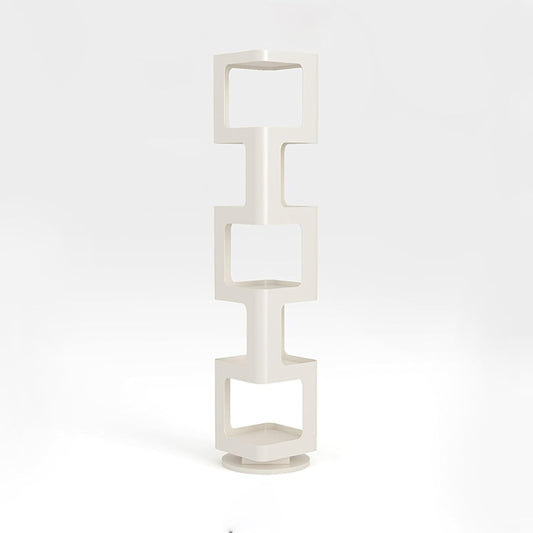Narrow Invisible Bookshel, Vertical Bookshelf for Home ，Metal Narrow Multipurpose Corner Bookshelf, Multipurpose Corner Bookshelf, Multipurpose Display Book Shelf for Home Office(White,148cm58.3in)