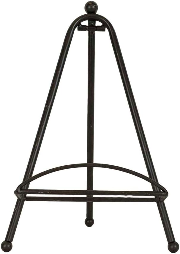 Foreside Home & Garden Farmhouse Black Metal Folding Easel