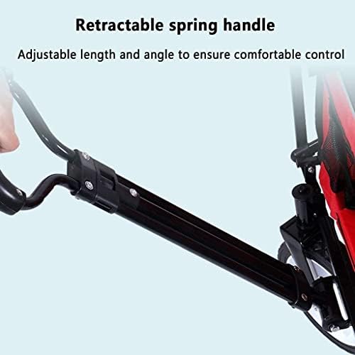 Portable Camping Cart,Utility Wagon Portable Camping Cart Hand Cart with 4 Wheels and Adjustable Push Handle Load-Bearing 100kg / 220lbs