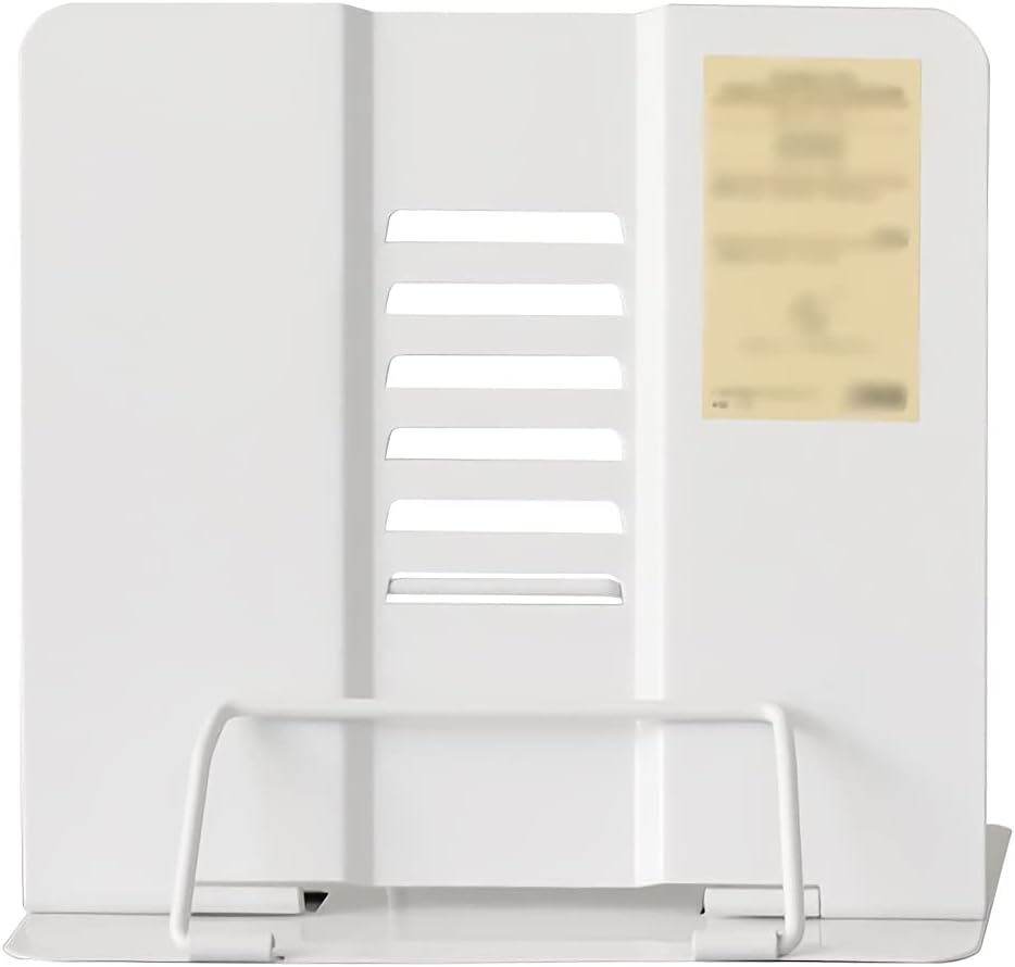 Book Stand Desktop Book Stands for Reading Metal Book Holder Foldable Desk Rest Bookstand with 6 Adjustable Angles for Textbook Tablet Recipe (Size : Small) ()