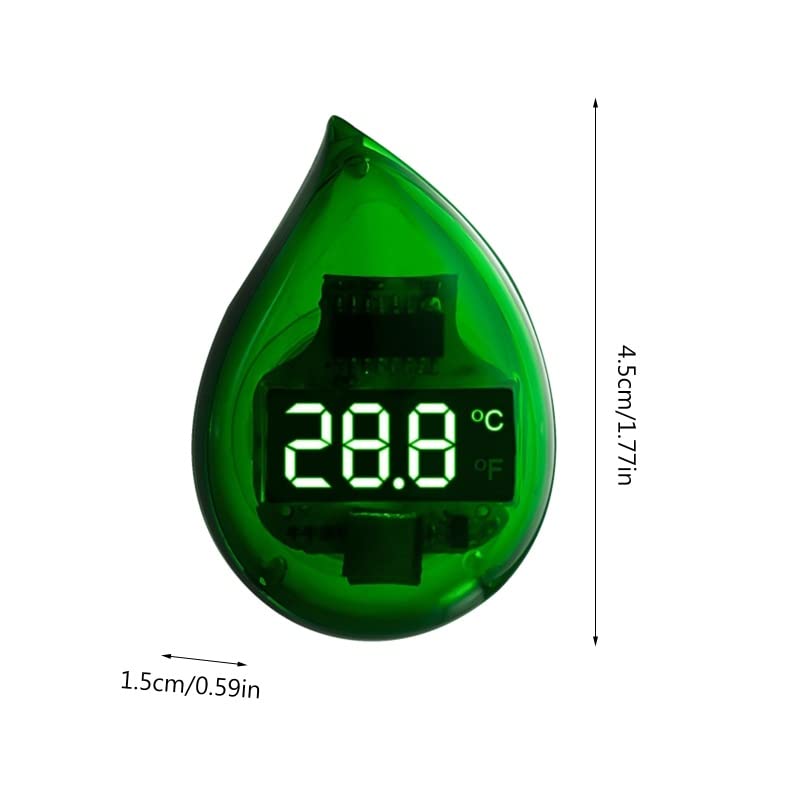 Aquarium Thermometer Digital Fish for Tank Thermometers LED for Touch Screen Adhere Out of the for Temperatur(D)