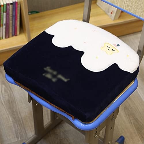 Cartoon Cotton Chair Cushion Office Seat Non-Slip Student Raise Height Pillow for School Study(Cream Avocado)