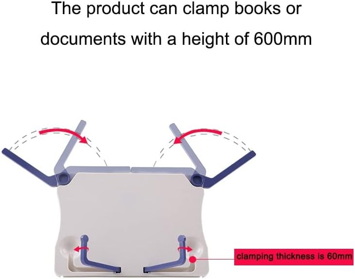 JSEIAJB Portable Reading Stand Books Stand Recipe Shelf Folding Holder Cookbook Holder Organizer Bookend(C)