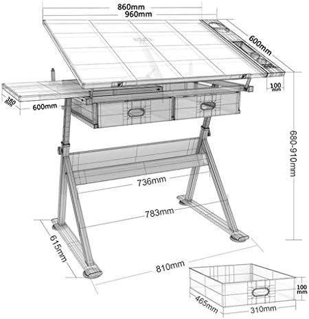 Drawing Tilting Tablet,Drafting Desk, Drafting Table with Storage, Height Adjustable Tiltable Art Desk, Maple Panel Drawing Desk, for Work Study Painting Craft Table