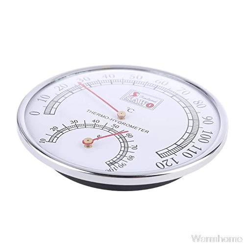 Sauna Thermometer Metal Case Steam Room Hygrometer Bath and Indoor Outdoor Used