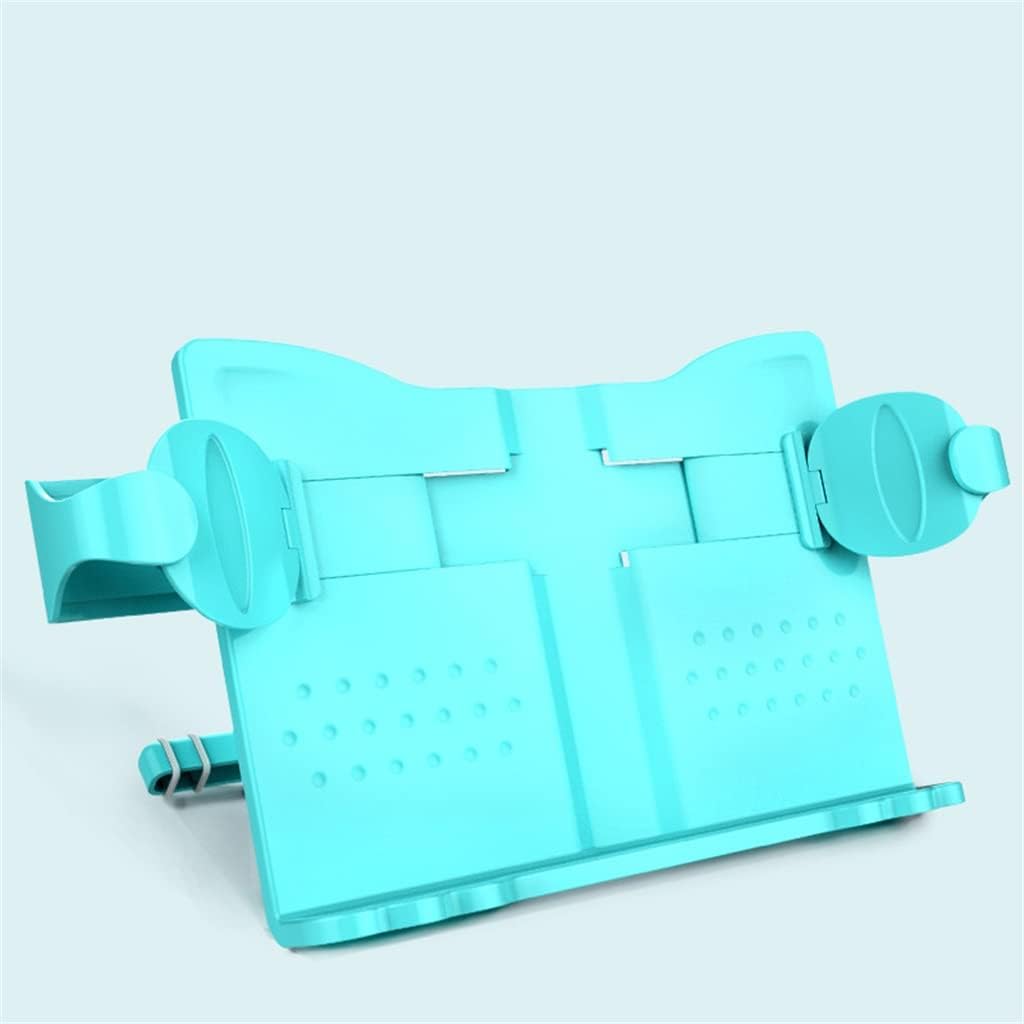 Reading Shelf Multifunctional Adjustable Portable Student -Handed Flip Book(Blue)