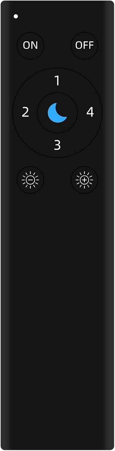 DOM-WLE-RC005 Pro WLED Remote Control with 4 Tactile Scene Buttons RGB IC LED ESP Now APP WiFi Wireless Brightness,50m WiFi Direct Control, Instant Pairing, No App Needed