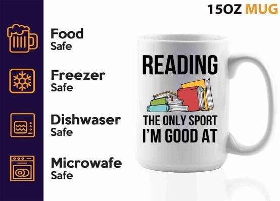 Book Lovers Coffee Mug 15oz White -reading sport - Book Reader Gifts Women Book Lovers Drinking Cup Bookish Bookworm Book Club