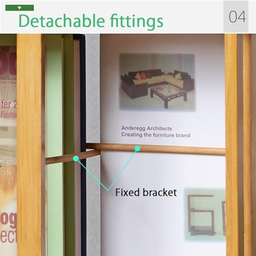 Rotating Bamboo Bookcase Toy Storage Organizer - 5/6 Tier Cabinet for Bedroom Living Room Corner Shelf with 360 Degree Spin Action