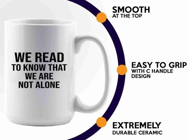 Book Lover Coffee Mug 15oz White -we read - Book Lovers Gifts Book Reader Gifts Book Club Gifts Book Reading Cup Reading Gifts