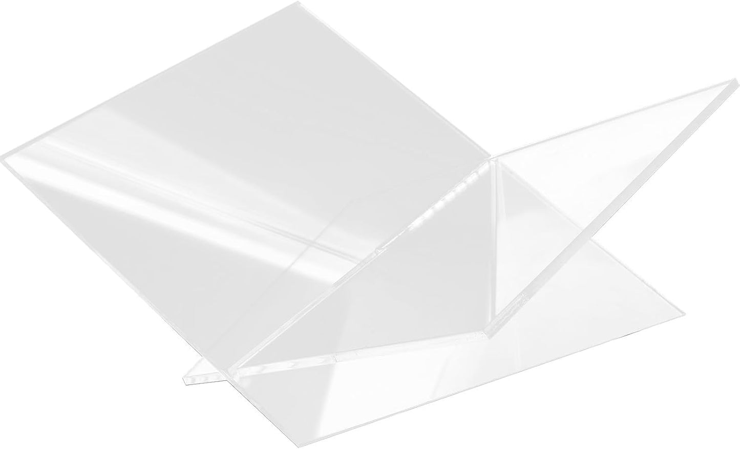 Milisten Acrylic X-Shaped Book Holder Stand Cookbook and Recipe Display Rack for Kitchen Countertop Reading and Magazine Display