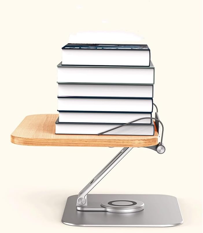 360 Degree Rotating Reading Rack Desktop Lifting Student Bookshelf Aluminum Alloy