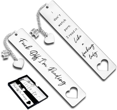 2Pcs Funny Bookmark gift for Women Men Metal Smutty Bookmarks Cute Book Marks Gift for Book Lover Smut Spicy Bookmark Graduation Birthday Gifts Unique Reading Accessories Friend Coworker Teacher Gifts