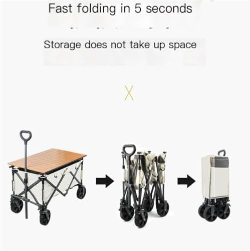 Portable Camping Cart,Portable Foldable Beach Camping Shopping Cart Outdoor Picnic Tool Trolley Cart
