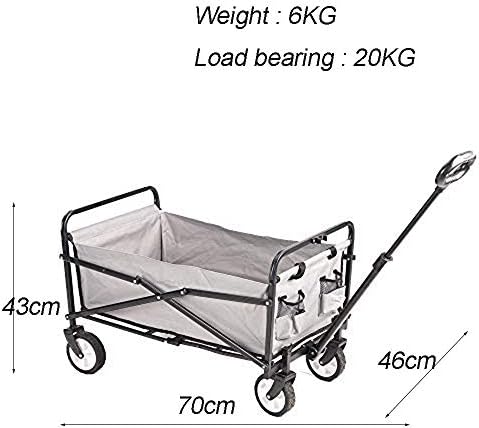 Portable Camping Cart,Garden Cart Foldable Pull Wagon Stroller Camping Cart Station WagonChildren's WagonFestival Trolley Outdoor