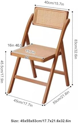 Leather Upholstered Chair,Mid Century Vintage Rattan Chair Adjustable Back Stackable Comfy Rattan Seat Ideal for Bedroom Living Room Reading Room Dining Area Wood Frame