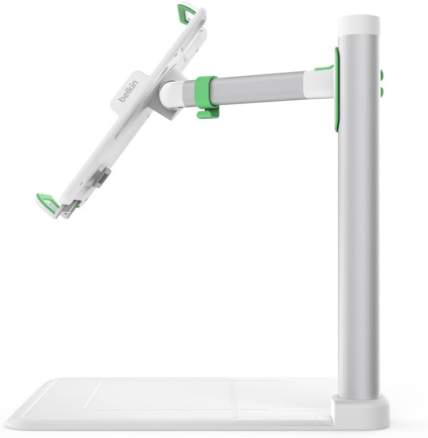 Belkin Tablet Stage Stand For Presenters, Lecturers & Teachers-Adjustable & Portable Tablet Holder Designed For Schools & Classrooms - For iPad, iPad Pro, iPad Mini, Galaxy Tablets, Surface Pro & More