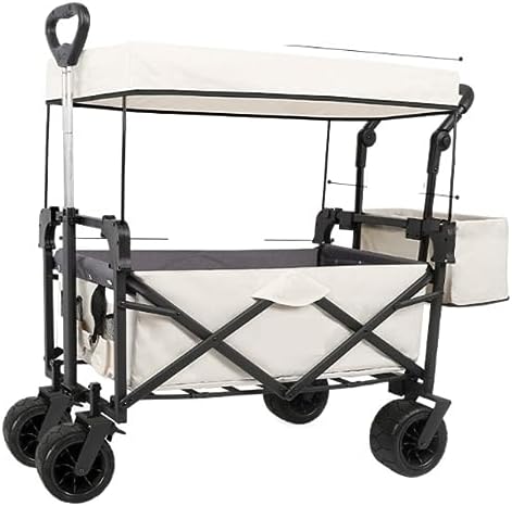 Portable Camping Cart,Outdoor Folding Camping Beach Wagon Cart with Removable 600D Oxford Cloth and Wheels Portable Garden Festival Trolley