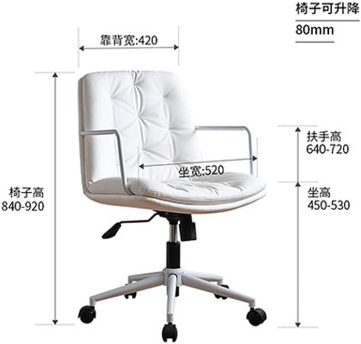 Computer Chair with Adjustable Height, rotatable Dressing Table, Makeup, and Minimalist Office(D)